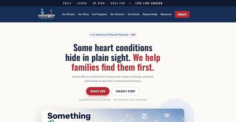 Live Like Chasen Foundation website